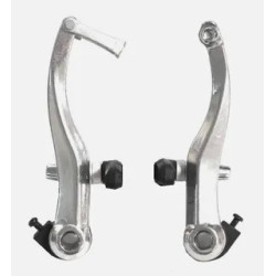BRAKE - V Brake Set For Cruiser, 120mm Arms, Linear Type Dual Spring, Alloy, SILVER (Front & Rear)